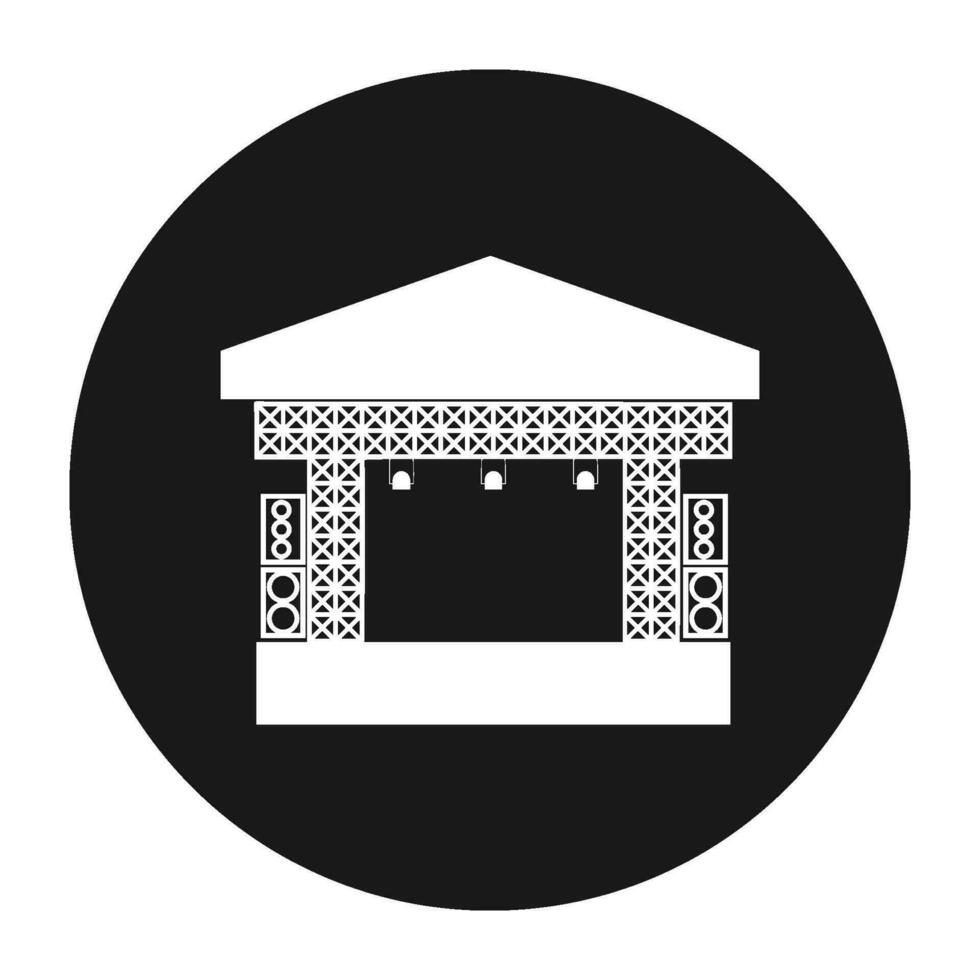 music festival stage icon vector