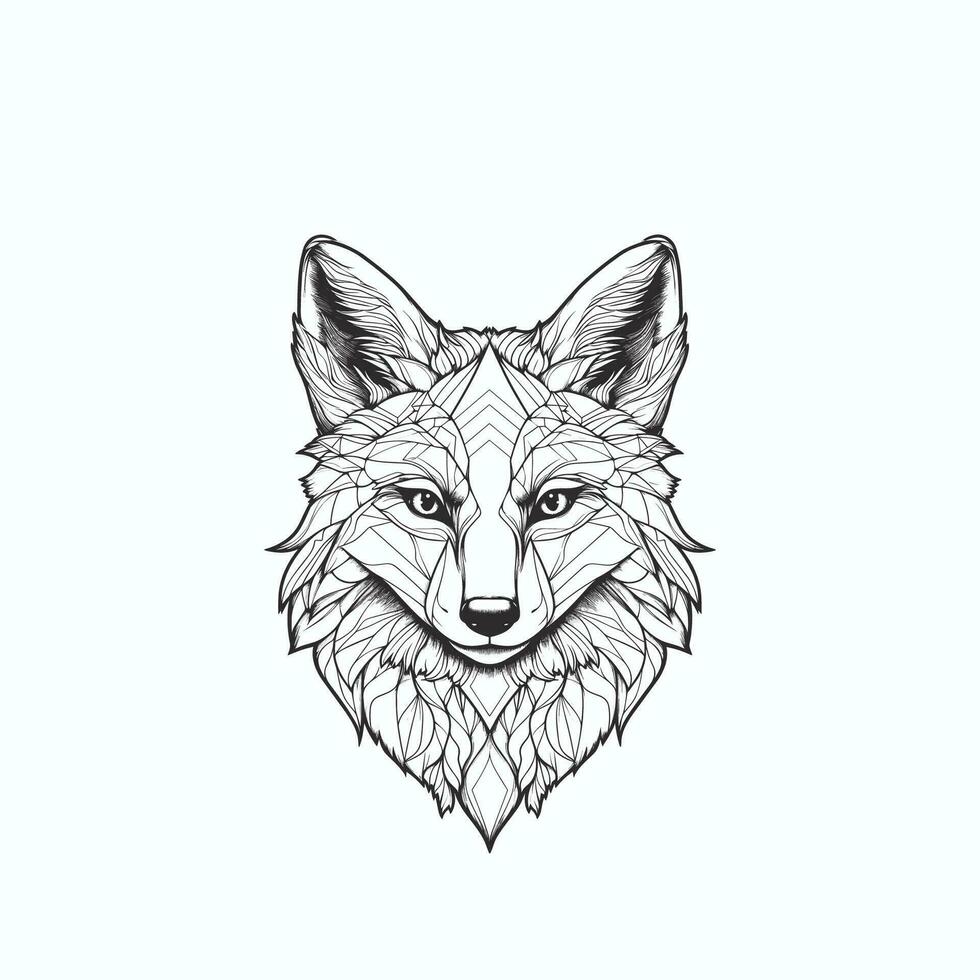 Vector Art of a Geometric Fox
