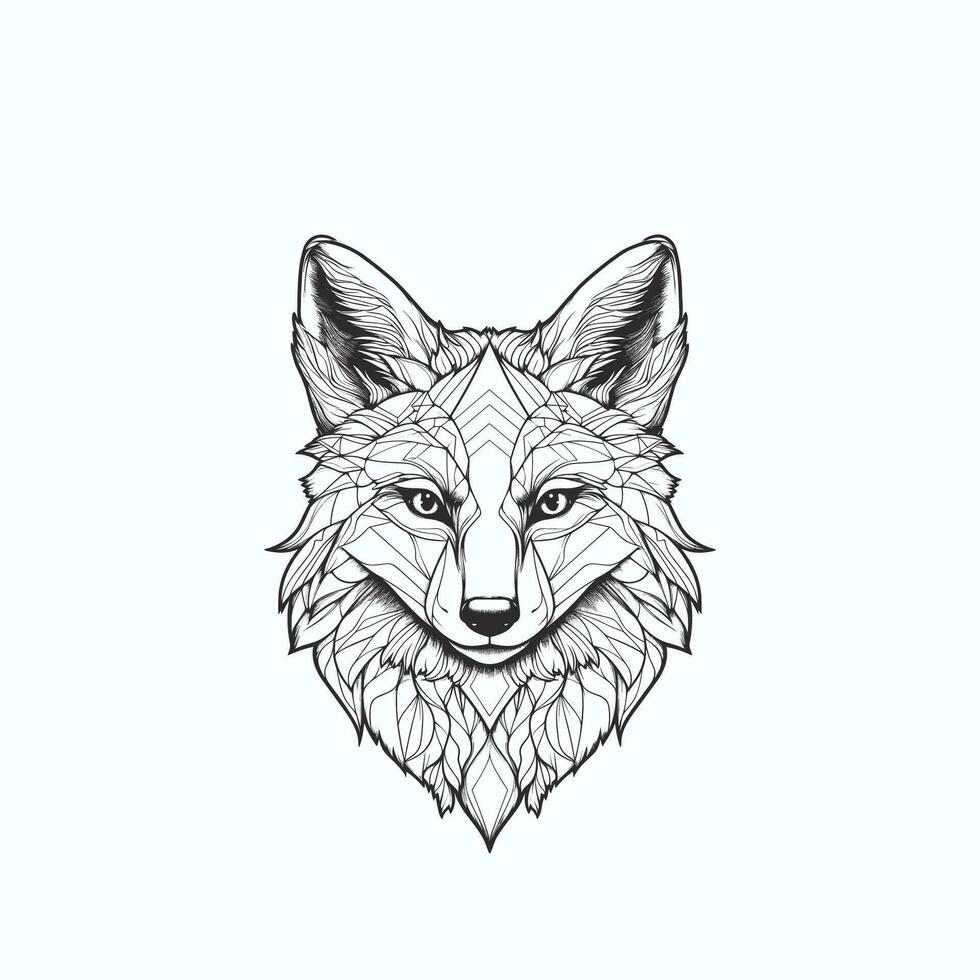 Vector Art of a Geometric Fox