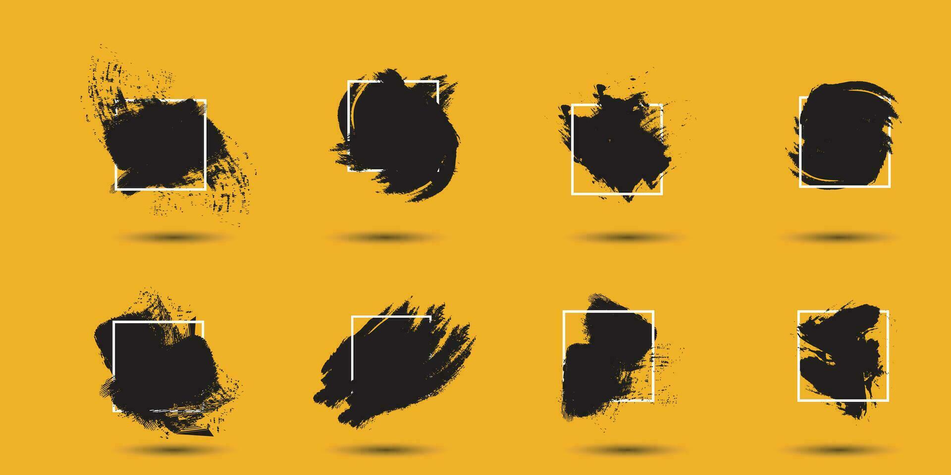 vector black grunge background collection isolated