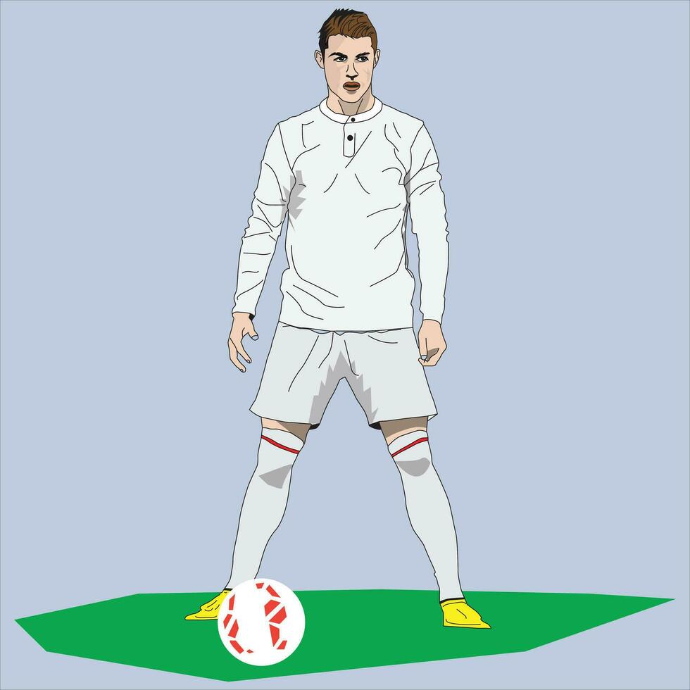 The Spirit of the Game A Dynamic Artistic Representation of the Skill, Passion, and Triumph of Football Players vector