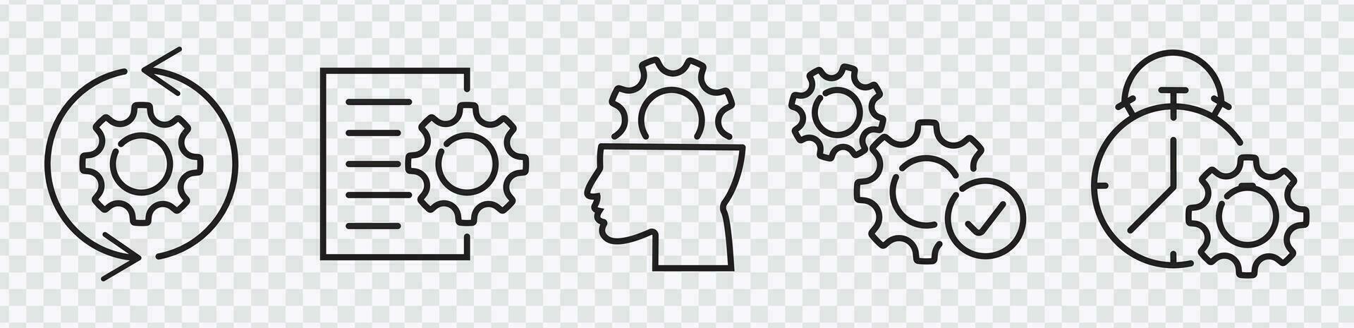 process concept icon set, vector illustration 26534610 Vector Art at ...