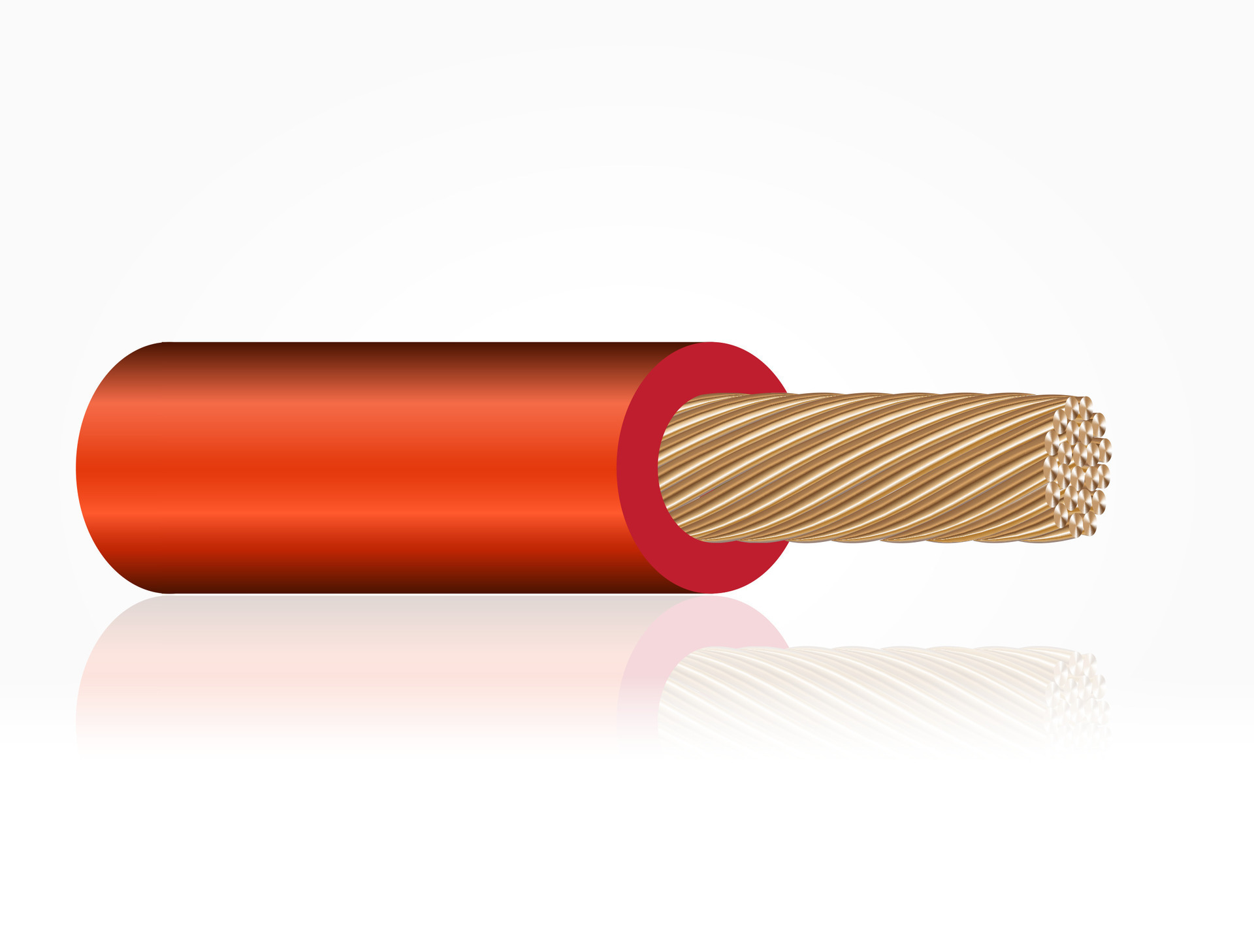 Closeup of electrical wire vector on a white background. 26534763