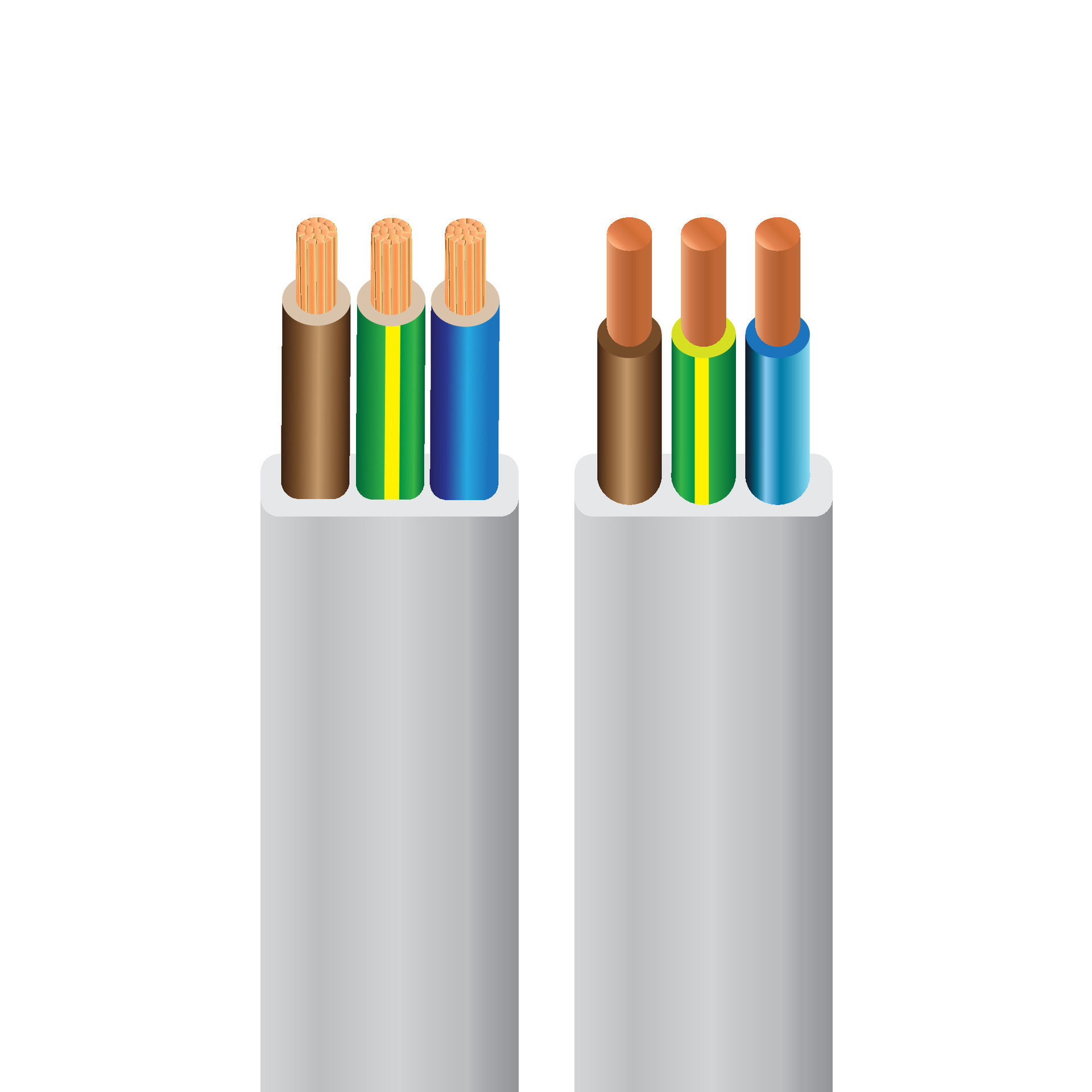 Closeup of electrical wire vector on a white background. 26534779