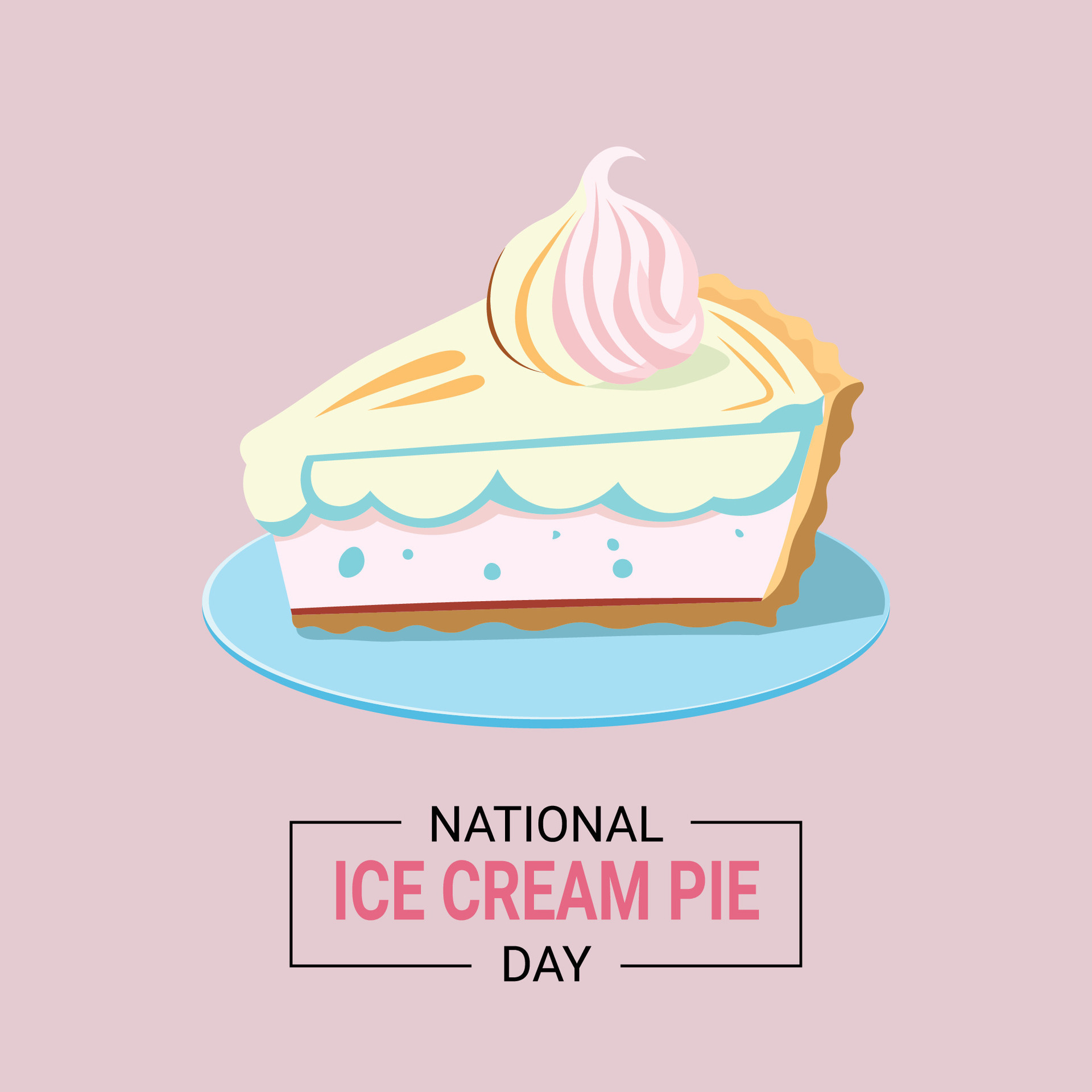 National Ice Cream Pie Day background. 26534926 Vector Art at Vecteezy