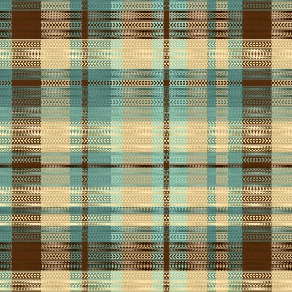 Tartan or plaid retro color pattern. vector