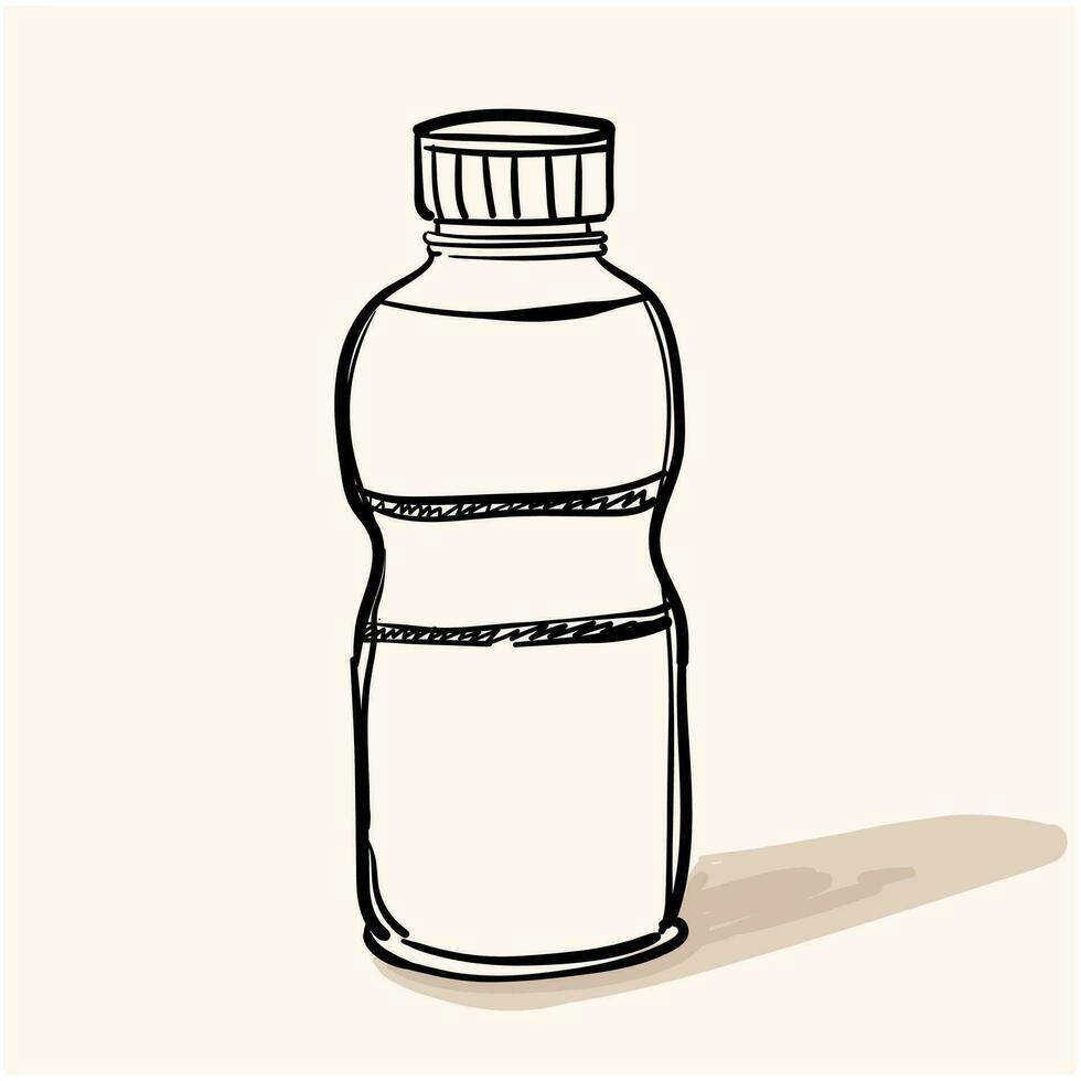 bottle doodle icon vector
