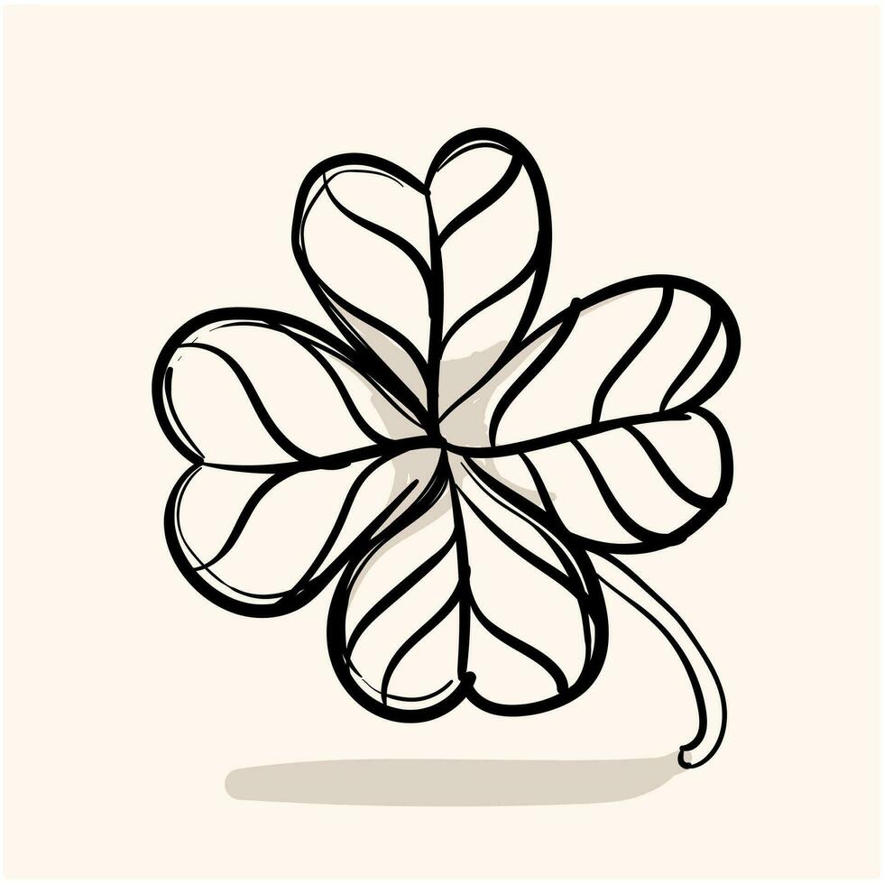 Four-leaf clover. Decorative plant element for greeting cards, invitations and much more. vector