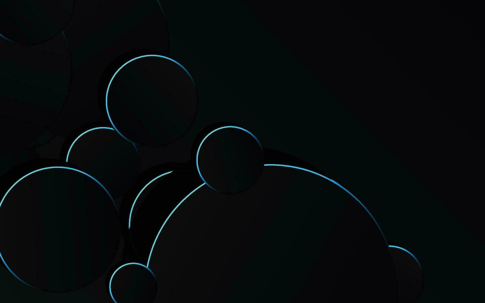 Minimalist black premium abstract circle background with luxury dark geometric elements. Exclusive wallpaper design for poster, brochure, presentation, website etc. - Vector EPS