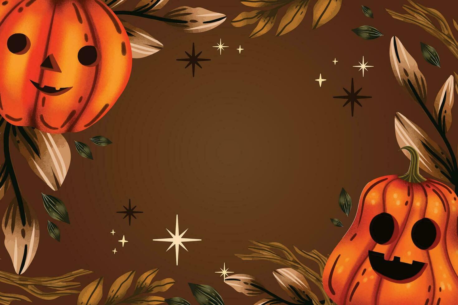 Halloween party poster with lettering. 3D emotional cartoon smiling pumpkins with eyes, candy, bats on yellow background. Festive flyer design. Invitation greeting card. Vector. EPS 10 vector