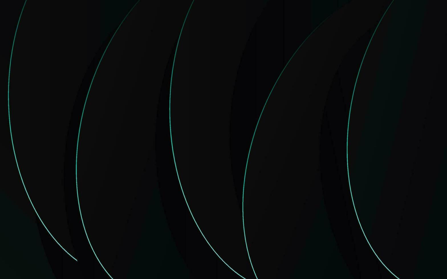 3D Vector Circles Minimalist Black Abstract Background With Blurred Effect. Circular Composition Dark Gray Minimalism Style Wallpaper. Dark Grey Technology Pattern Blank Backdrop For Business