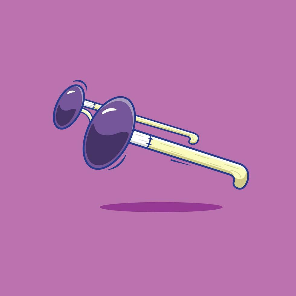 Cute cartoon vector of cool sunglasses illustration