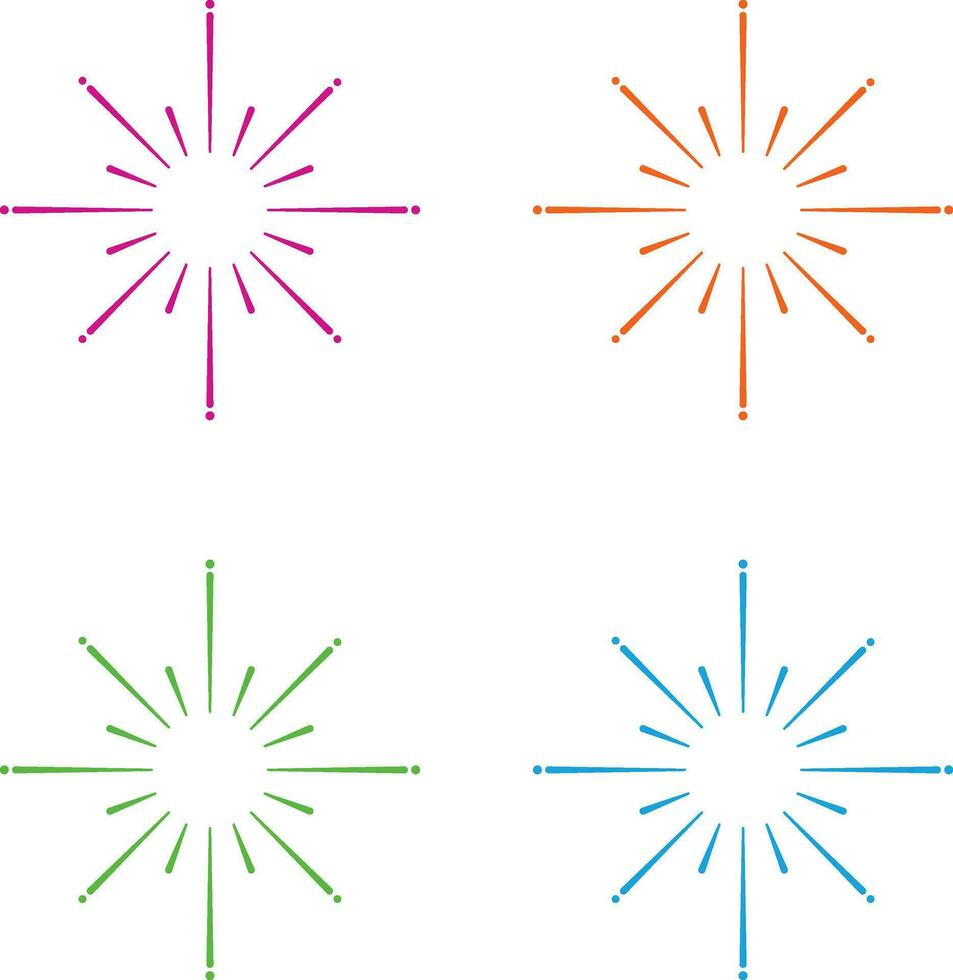 Cool flat fireworks explosion illustration vector