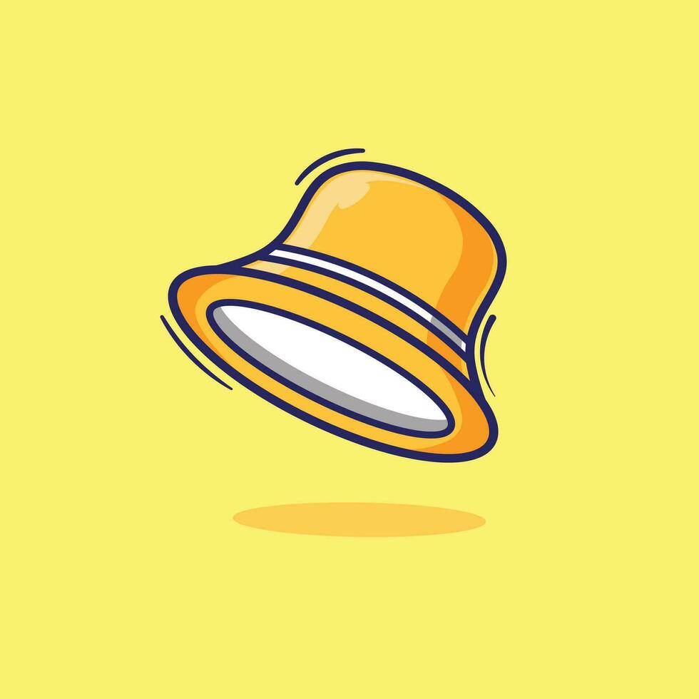 Cute cartoon vector illustrations of hat icon. flat design style