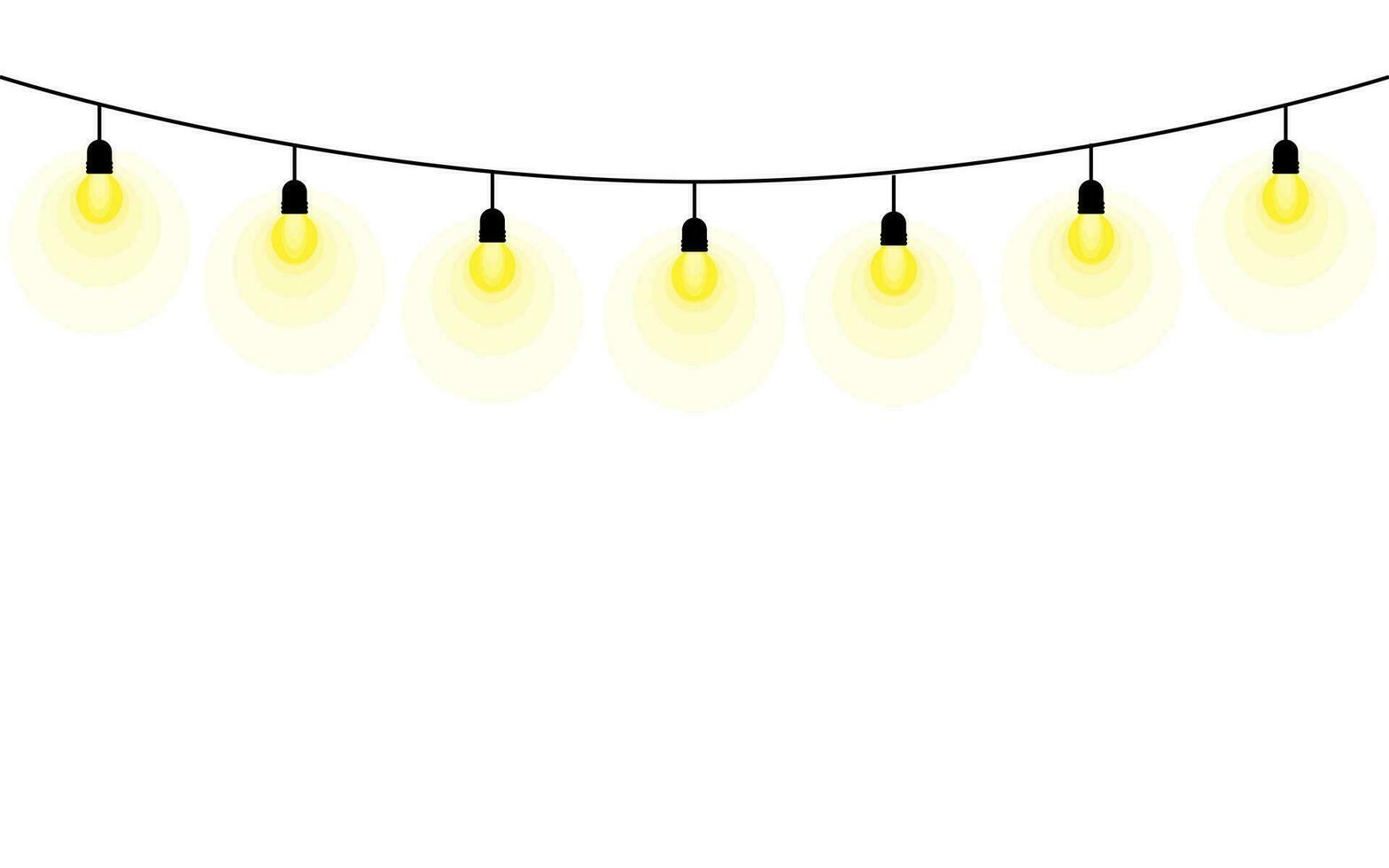 Light Bulb Hanging on String vector
