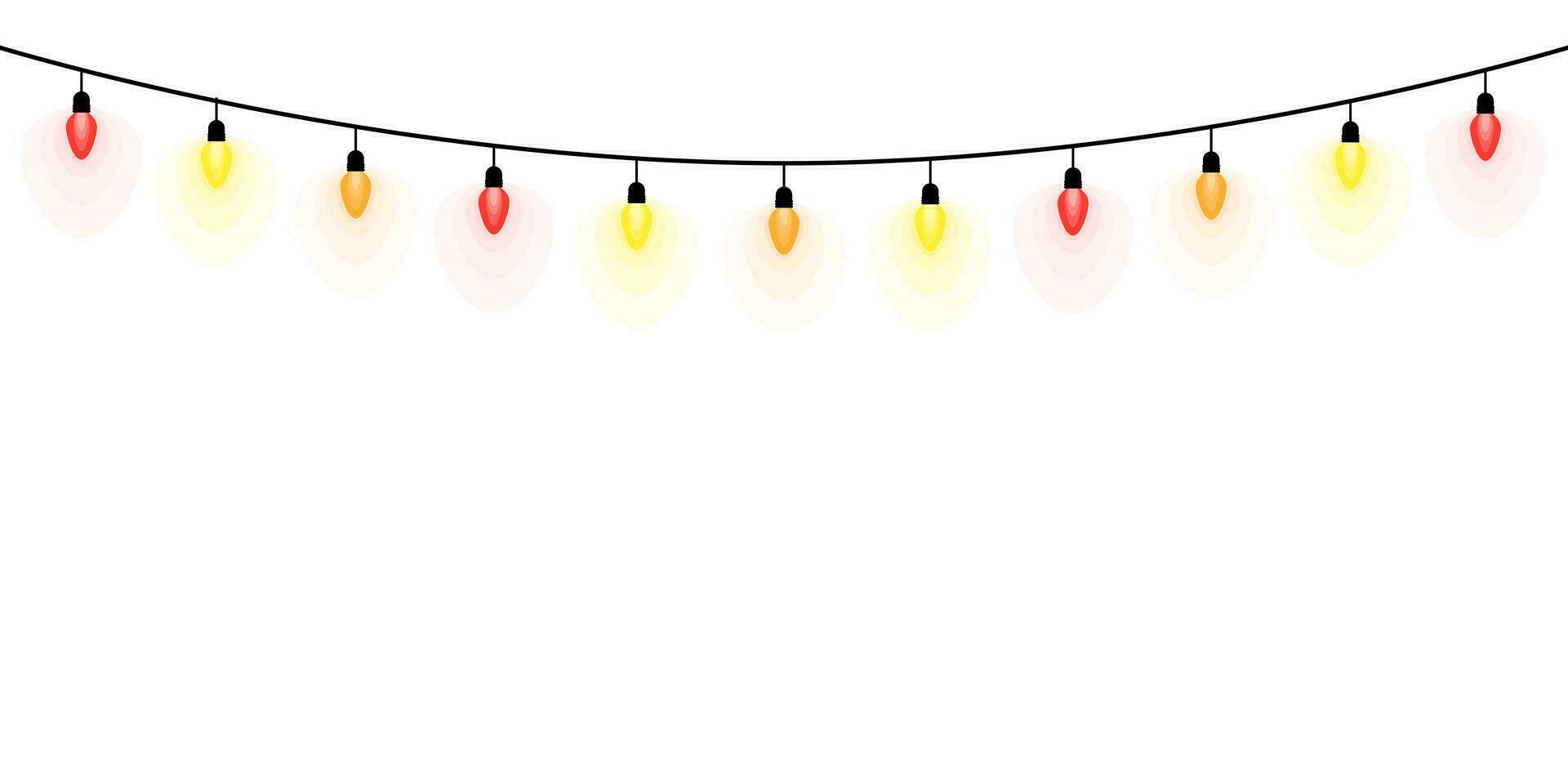 Colorful Light Bulb Hanging on String vector