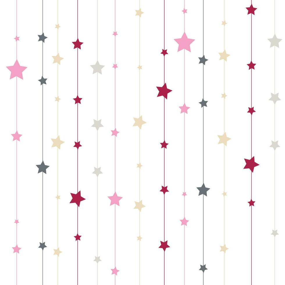 Seamless pattern with stars on a white background. vector