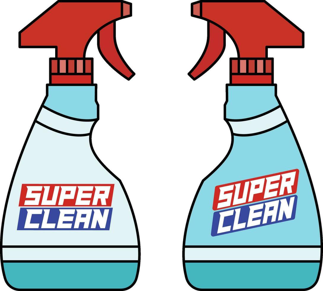Spray Bottle vector illustration, Sprayer with a pressing handle, Laundry Stain Remover Spray vector image