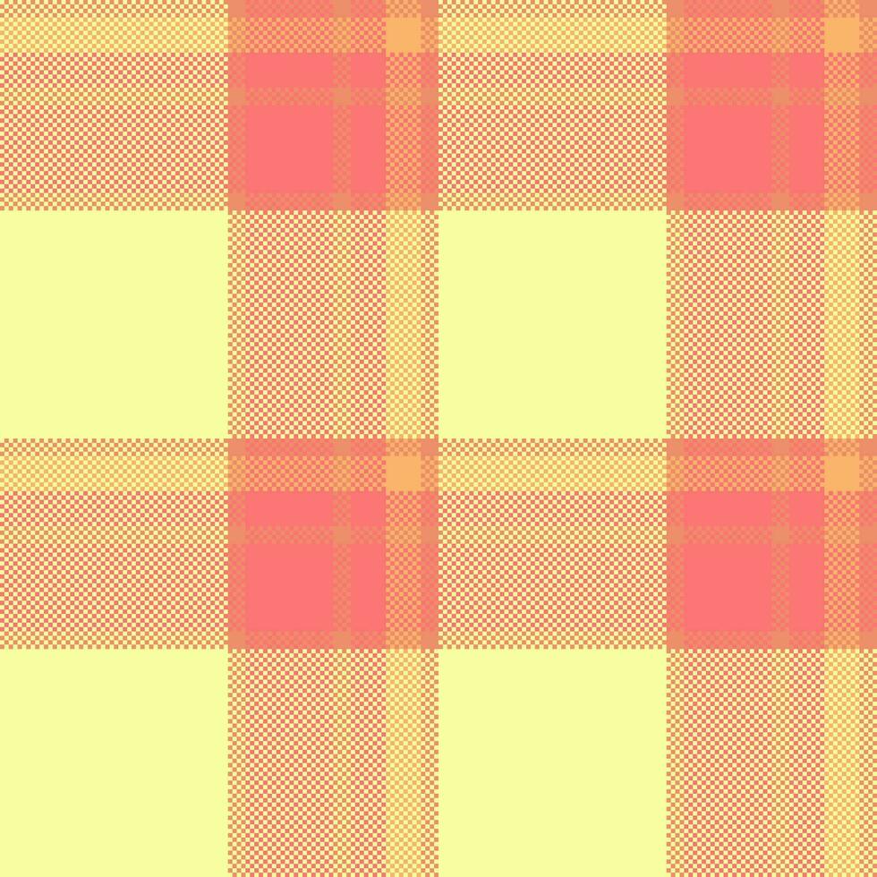 Fabric check texture of seamless vector tartan with a plaid textile background pattern.