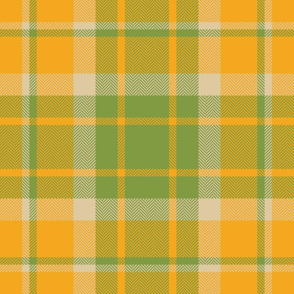 Plaid check pattern in orange and red colors. Seamless fabric texture. Tartan textile print. vector