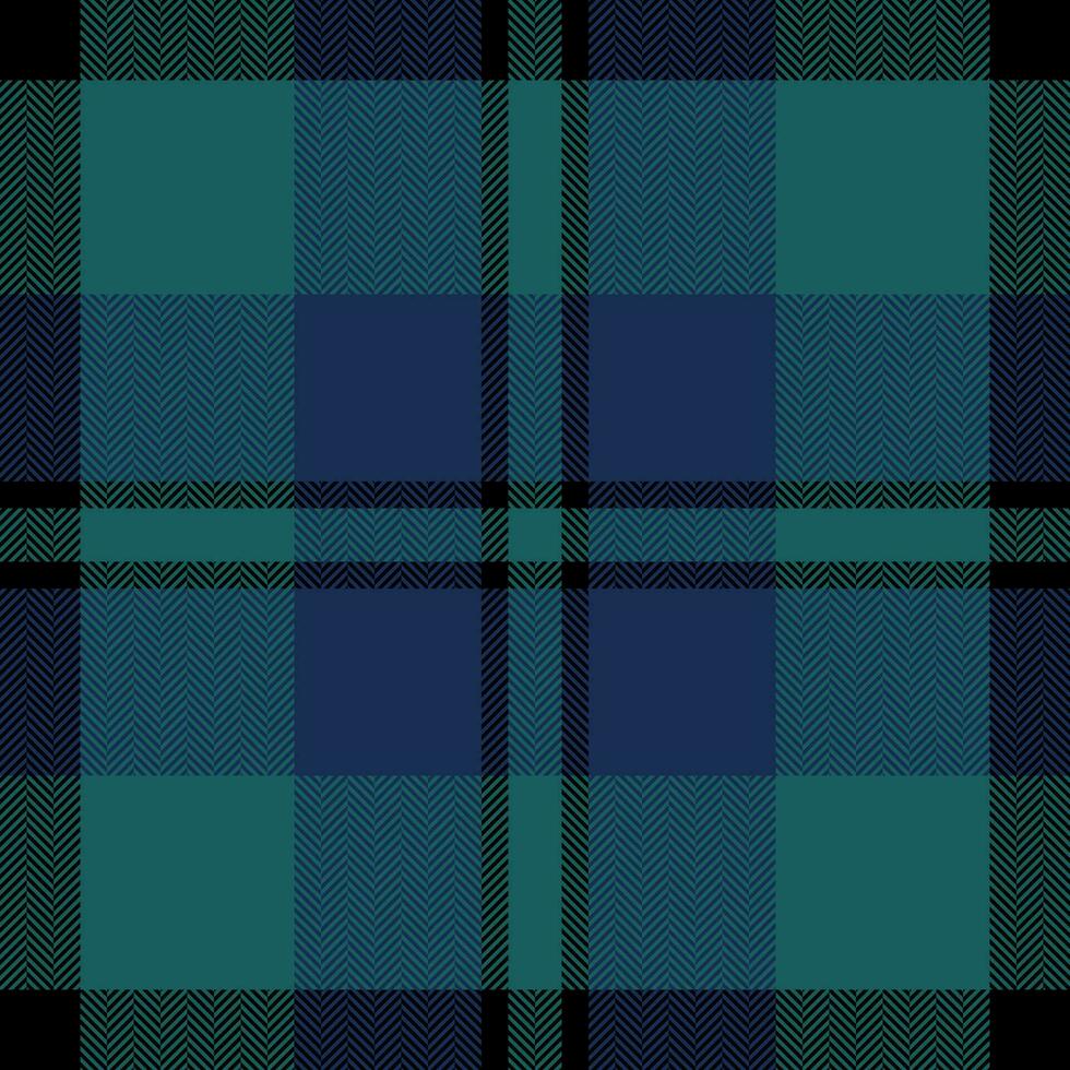 Plaid check pattern in green color. Seamless fabric texture. Tartan textile print. vector