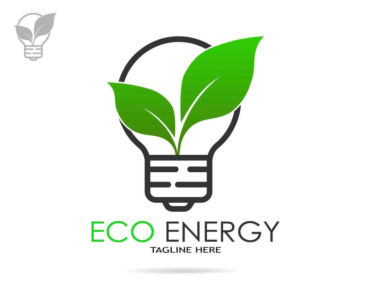 Trees with green leaves look beautiful and refreshing. Tree and energy LOGO style. vector