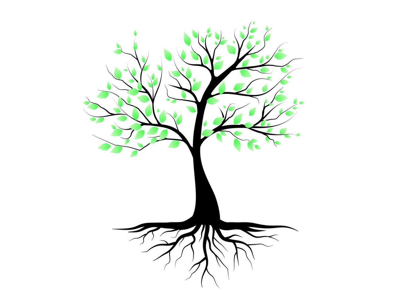 Black tree Symbol style and white background. Can be used for your work. vector