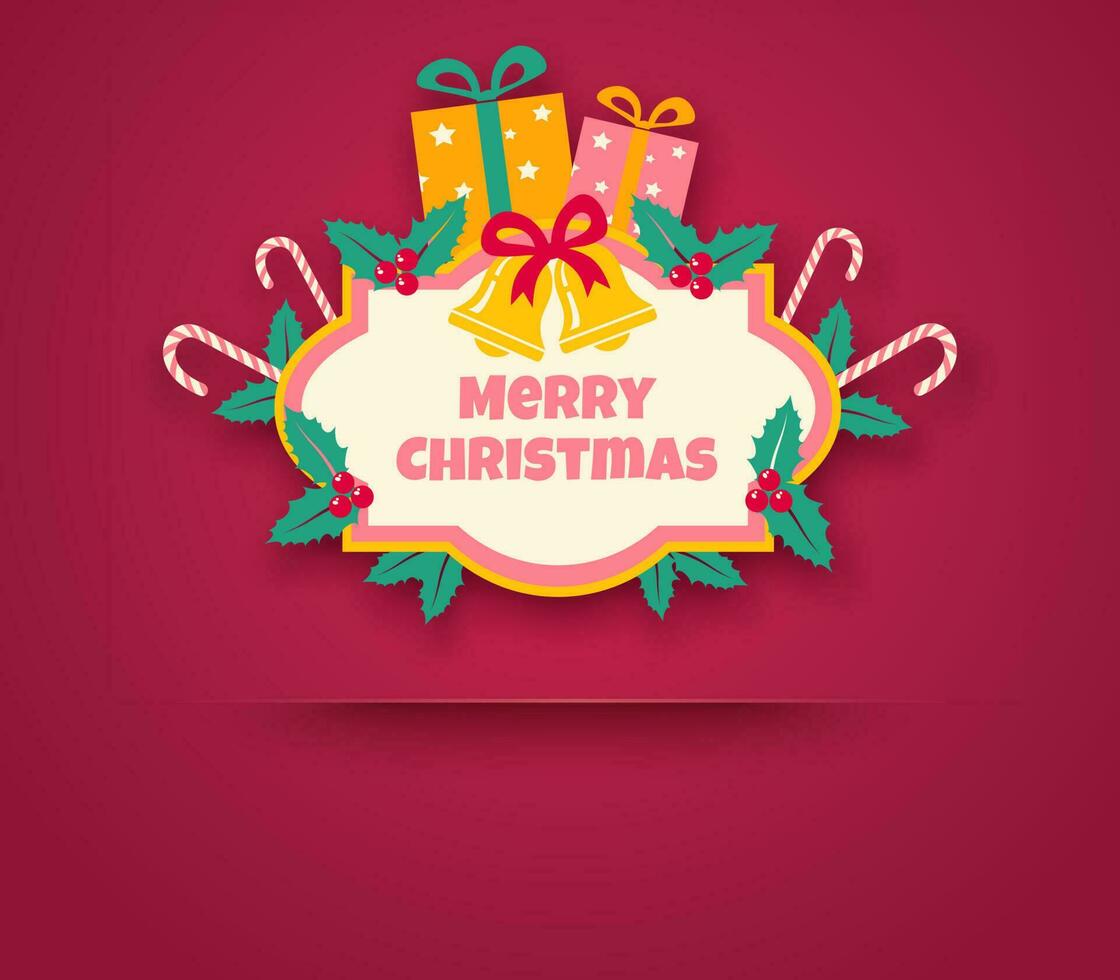 Retro banner for Christmas and new year vector