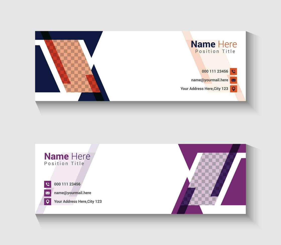 Email signature template or social media cover design template vector