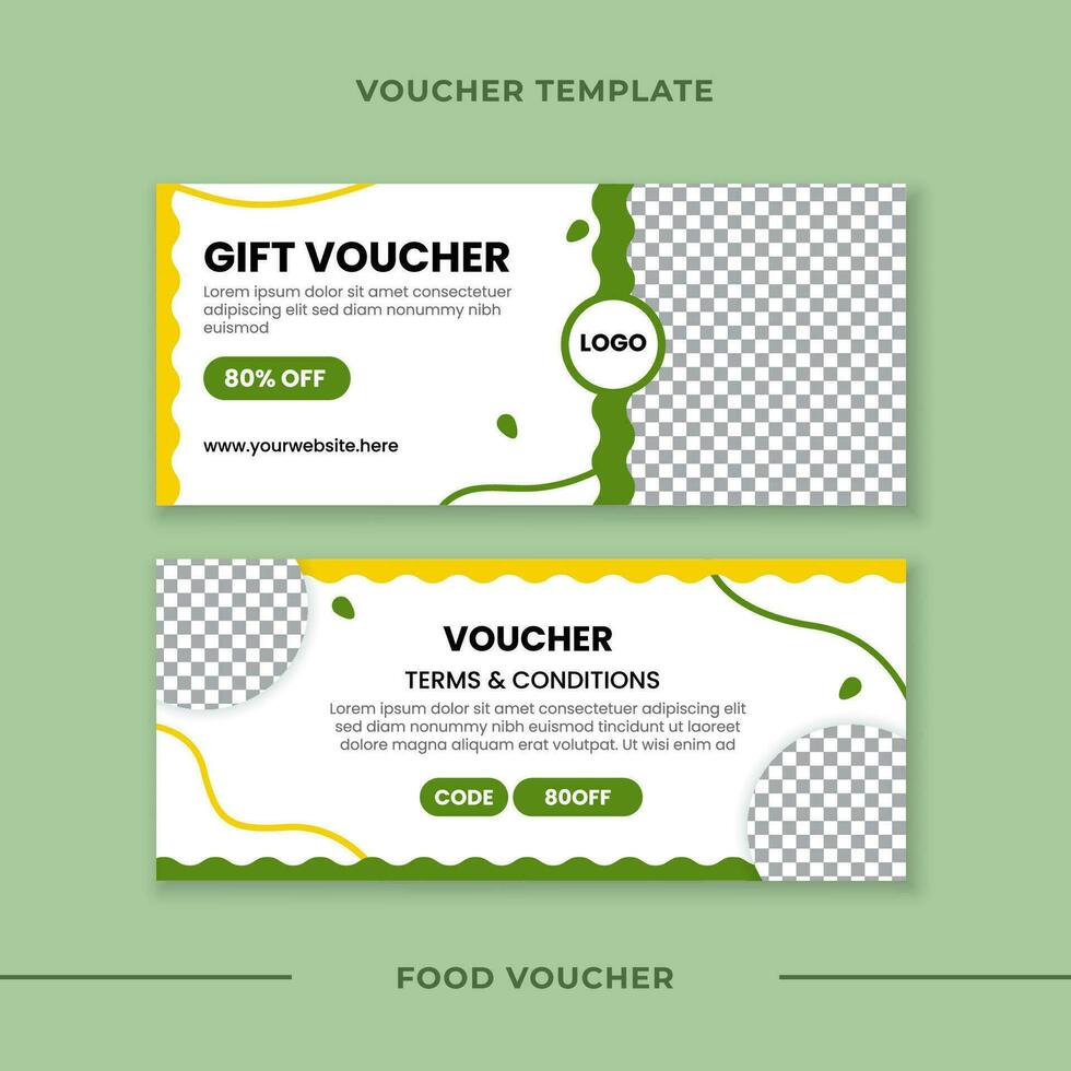 Gift voucher template with discount vector