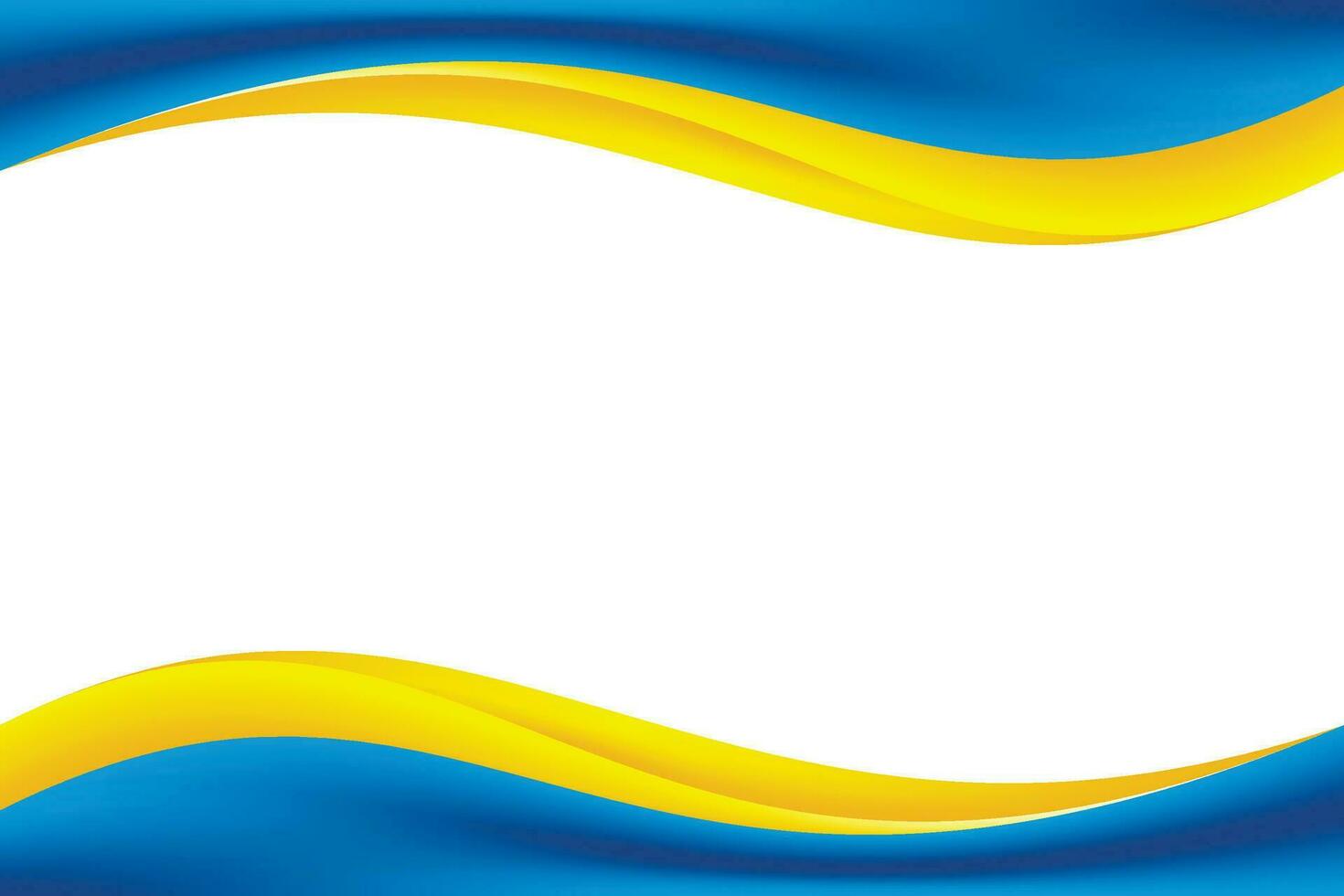 Abstract Smooth Blue and Yellow Wavy Background Design vector