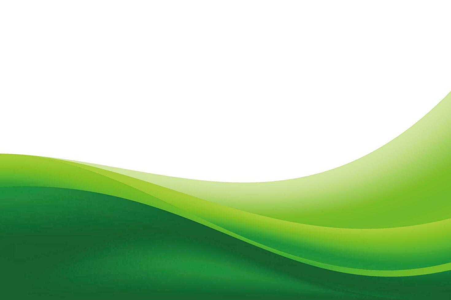 Abstract Smooth Green Natural Wavy Background Design vector