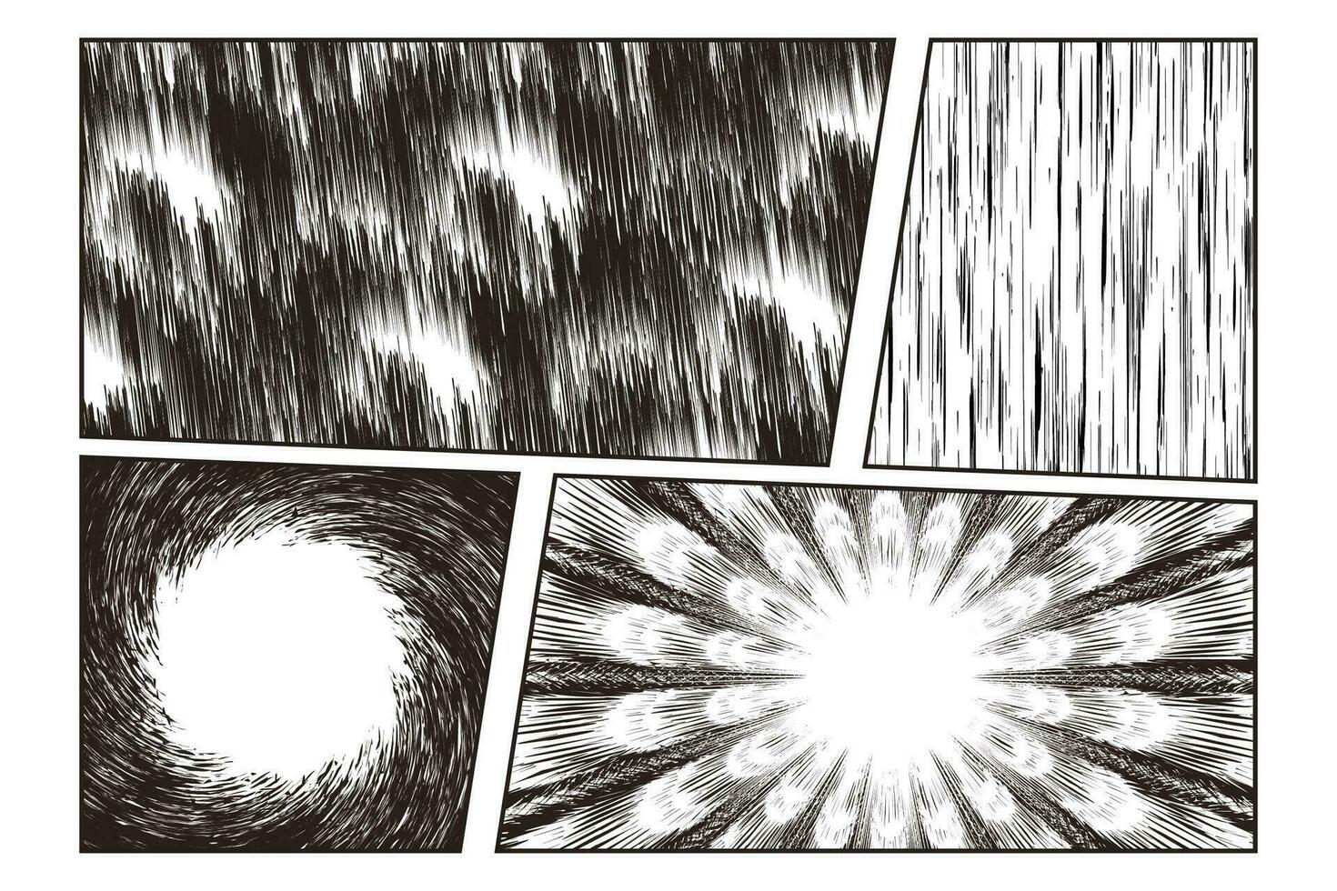 Manga radial explosion effect for comic scene vector