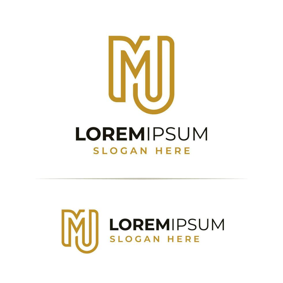 creativo moderno de moda único mj inicial establecido letra icono logo vector