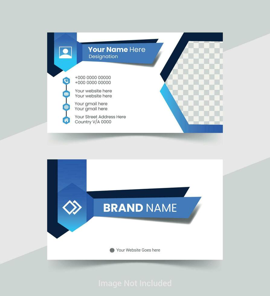 Professional, Modern, Unique Business Card or visiting card Design Template for your own brand business. vector