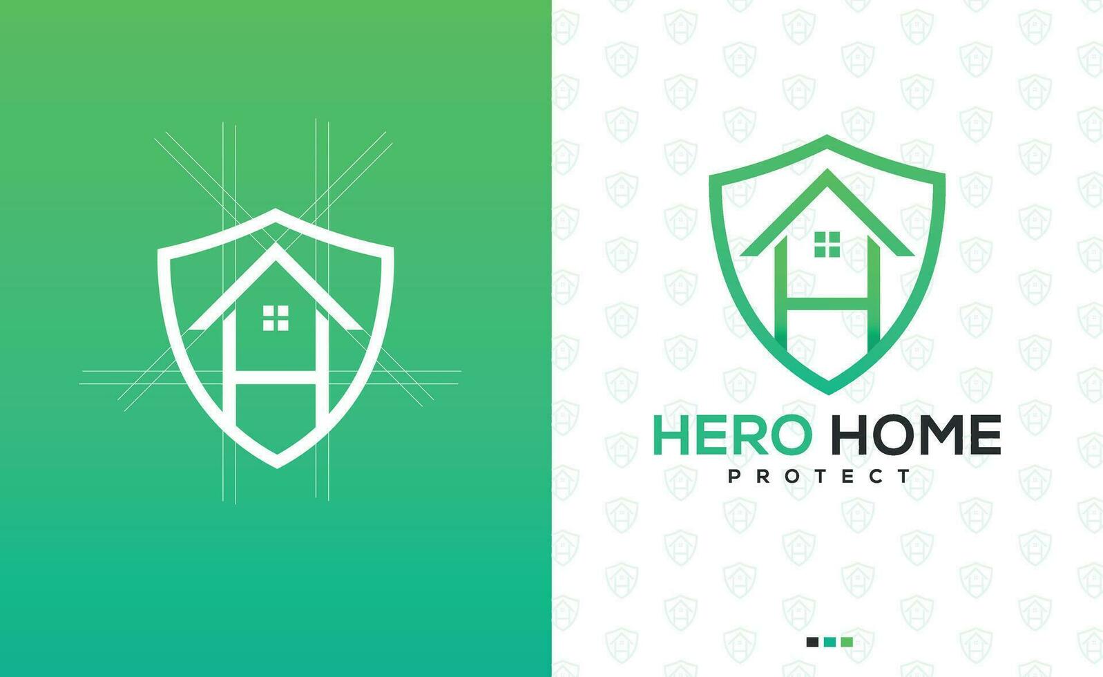 profesional moderno minimalista hogar logo diseño para real inmuebles negocio con letra h y proteccion signo. vector