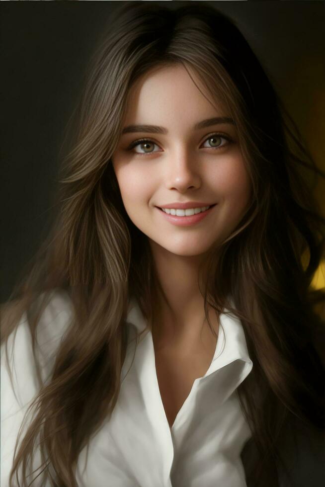 27yr old beautiful face AI-Generated photo