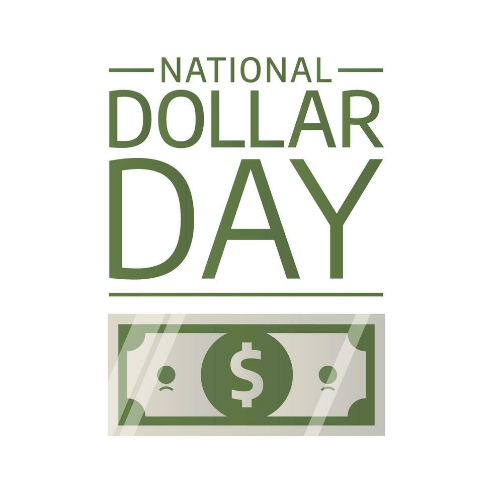 national dollar day vector design for greeting. dollar vector design. flat dollar sign illustration. banner template. dollar image.