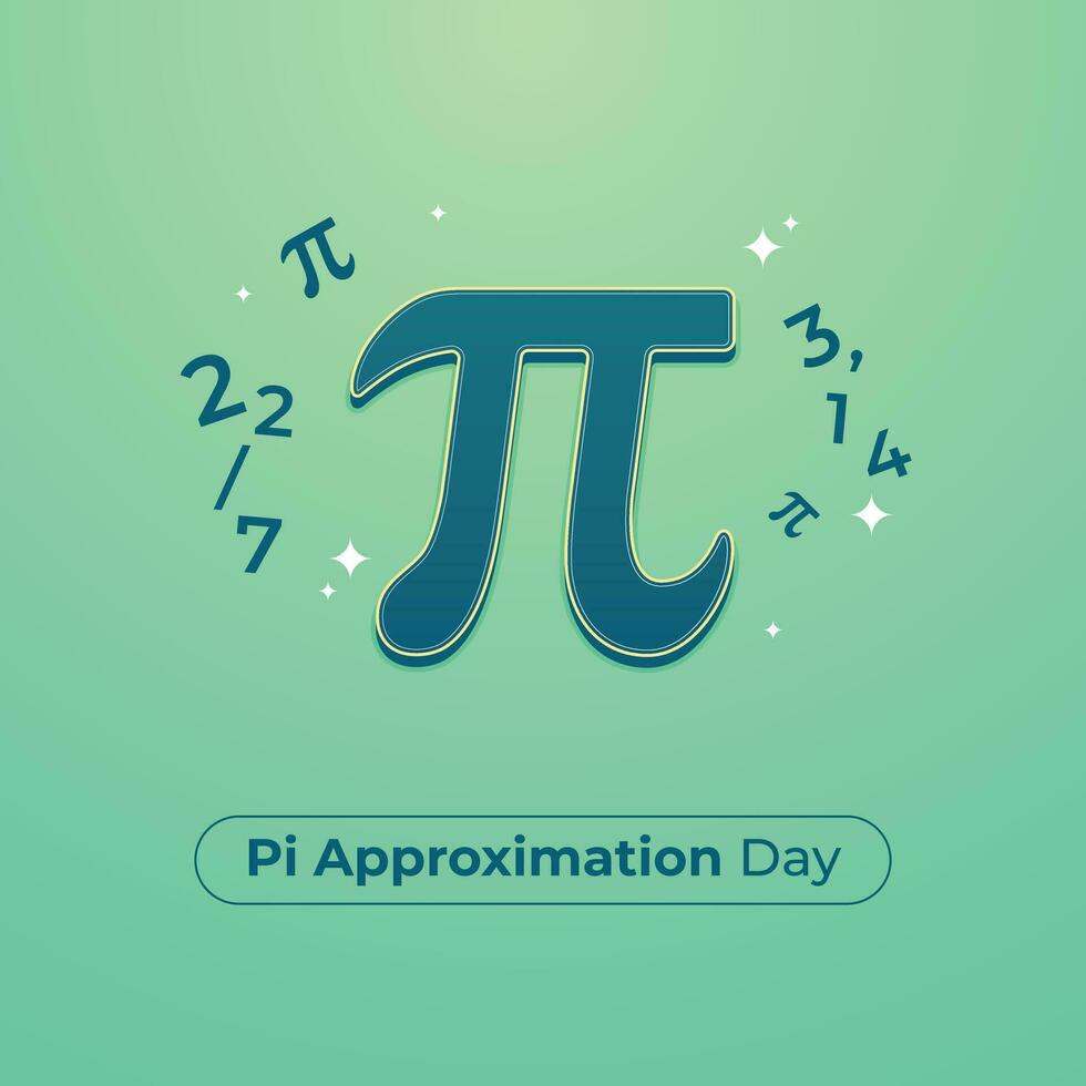 pi approximation day design template for greting. pi sign design. pi vector illustration. pi approximation design.