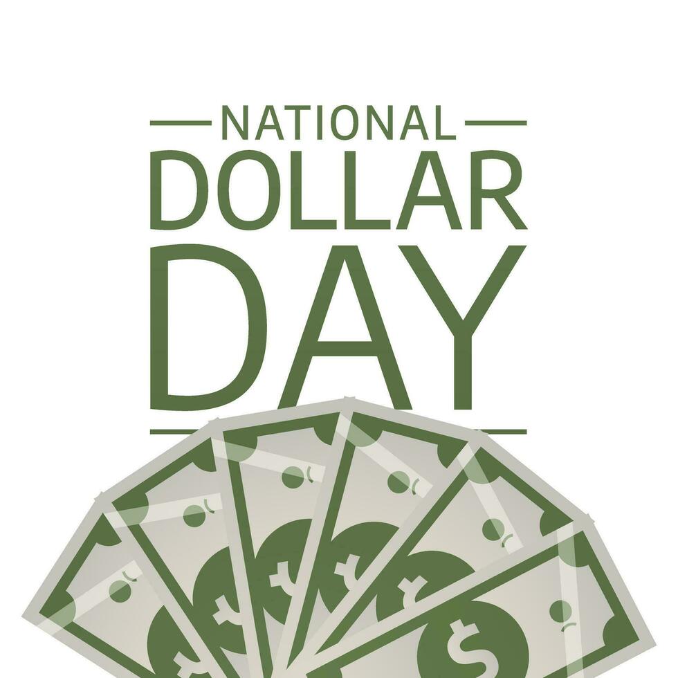 national dollar day vector design for greeting. dollar vector design. flat dollar sign illustration. banner template. dollar image.