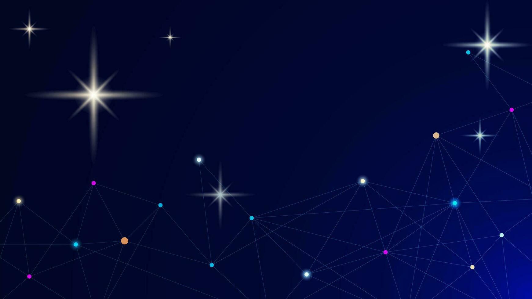 Internet network connection concept with connect the dots and lines. Global communication technology concept background. Vector illustration.