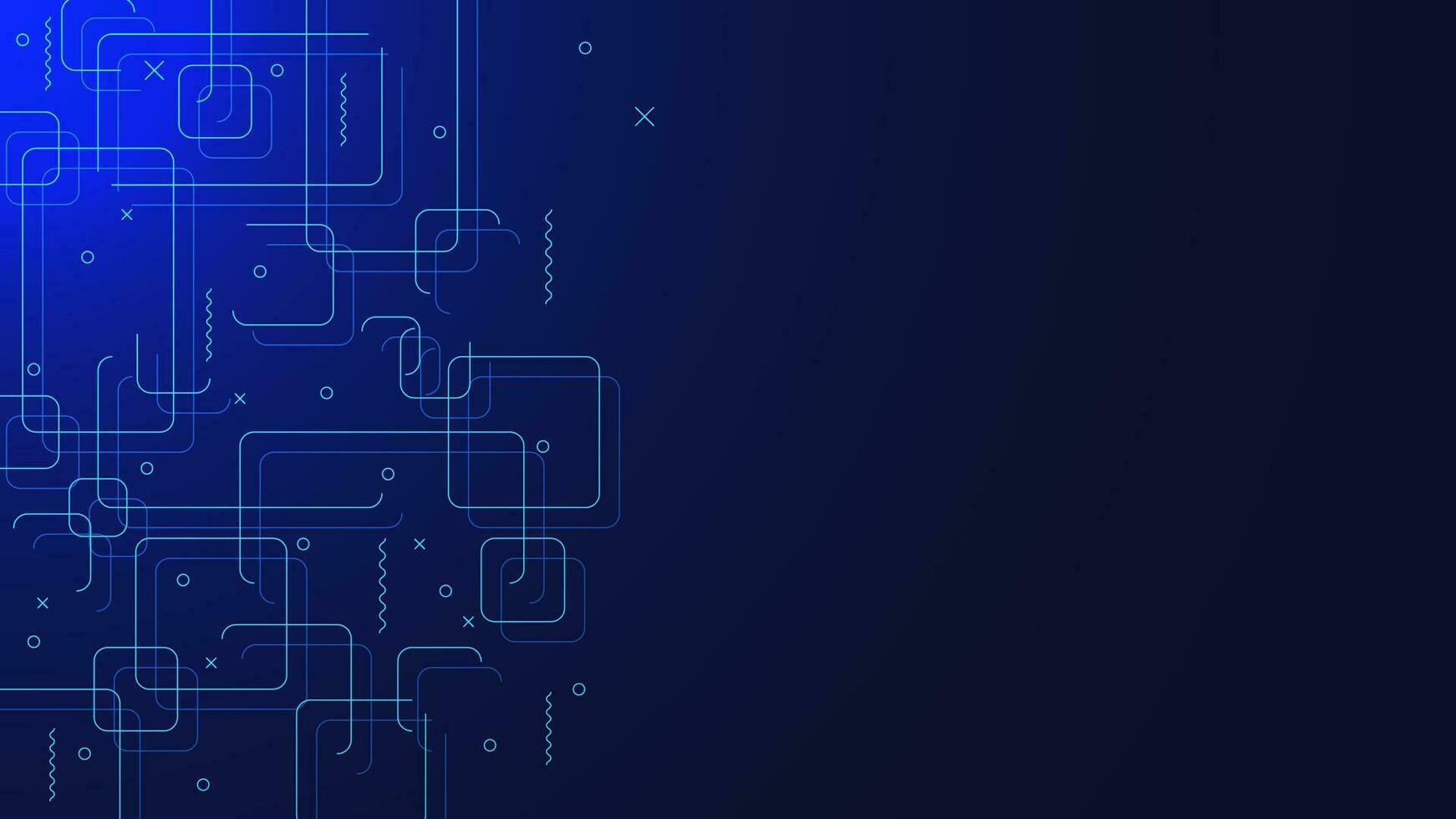Integrated circuit for digital communication, network connection and big data visualization technology concept background. Vector illustration.