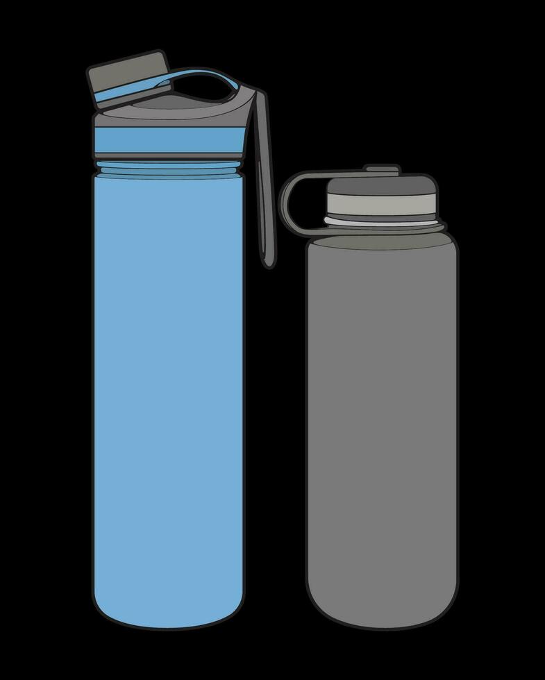 conjunto apagado colorante de vaso botella contorno dibujo vector, vaso botella en un bosquejo estilo, vaso botella formación modelo describir, vector ilustración.