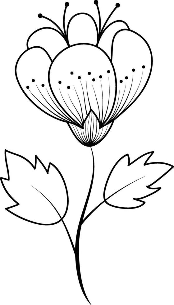 decorativo flor línea Arte ilustración vector