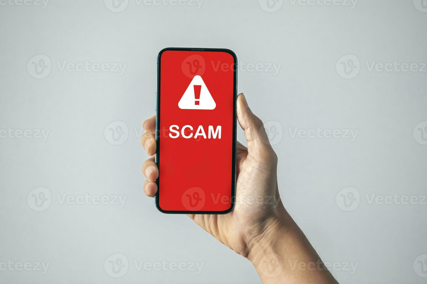 Man got scam alert. emergency system hacked alert. scam and cyber