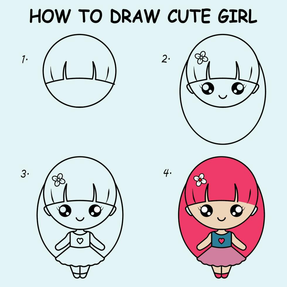 How to Draw a Pretty Girl - Really Easy Drawing Tutorial-anthinhphatland.vn