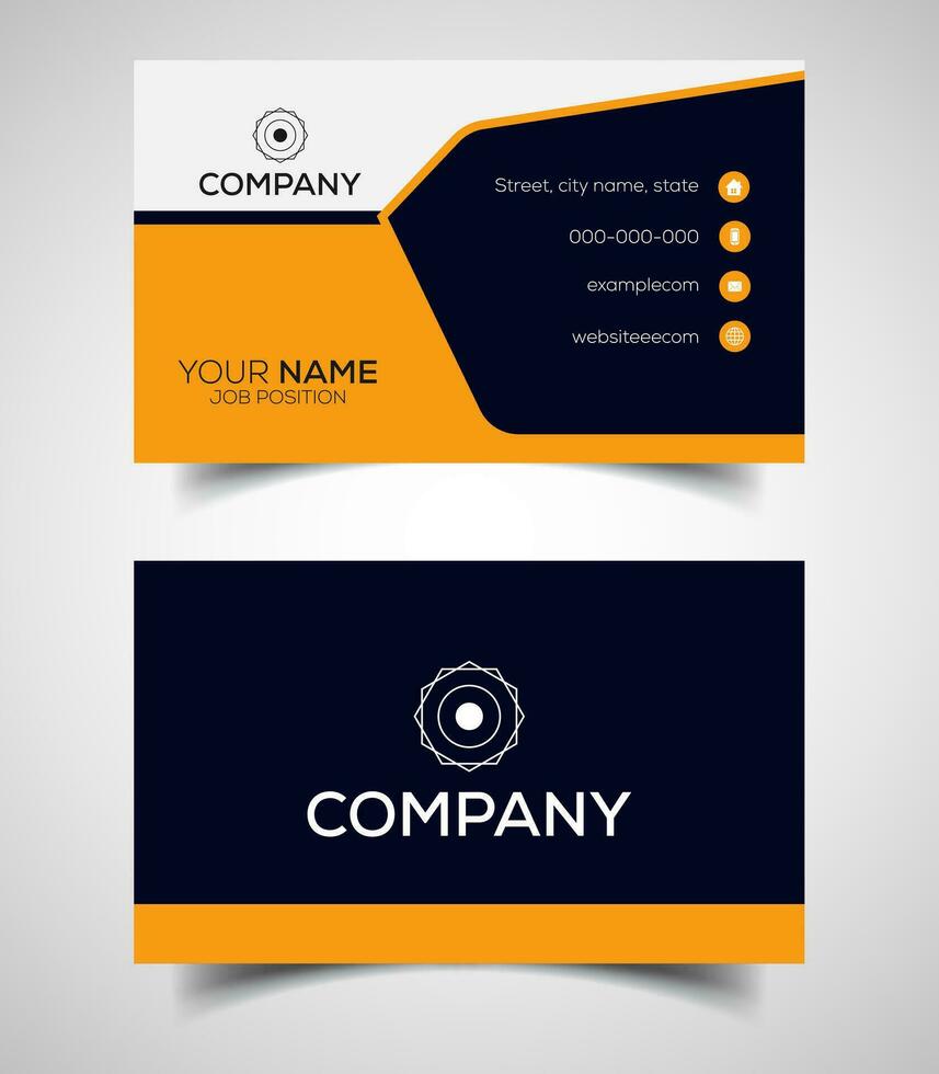 Double-sided creative and modern business card template. Vector illustration