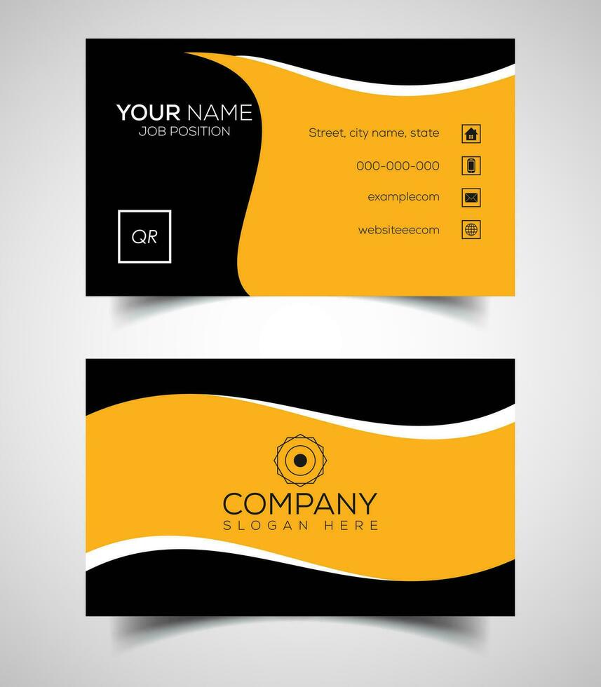 Double-sided creative and modern business card template. Vector illustration