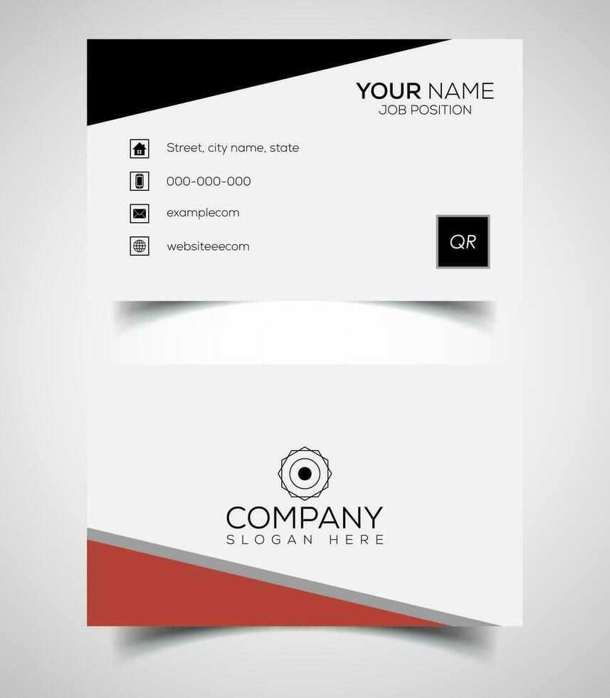 Double-sided creative and modern business card template. Vector illustration