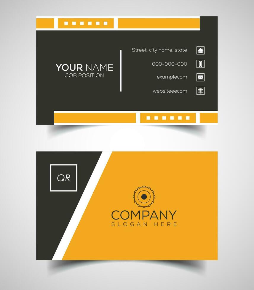 Double-sided creative and modern business card template. Vector illustration